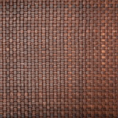 Woven Basket Leather - Brown