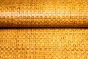 Woven Basket Leather - Camel